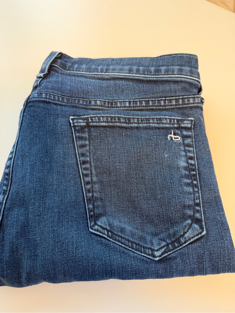 rag & bone Dark Blue Straight Leg Jeans